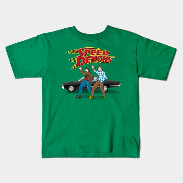 Speed Demons Kids T-Shirt by ianleino